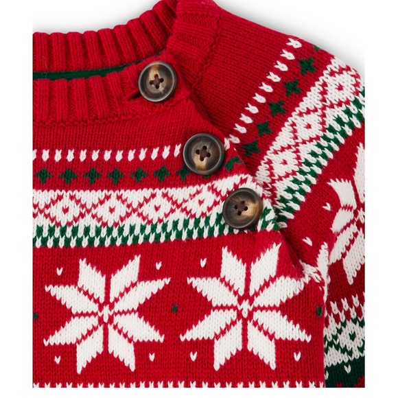 Gymboree Snowflake FairisleSweater 1 Holiday Traditions Noble Forest - Picture 3 of 3